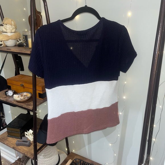 SHEIN Multi-Coloured V-Neck T-Shirt - Picture 2 of 2